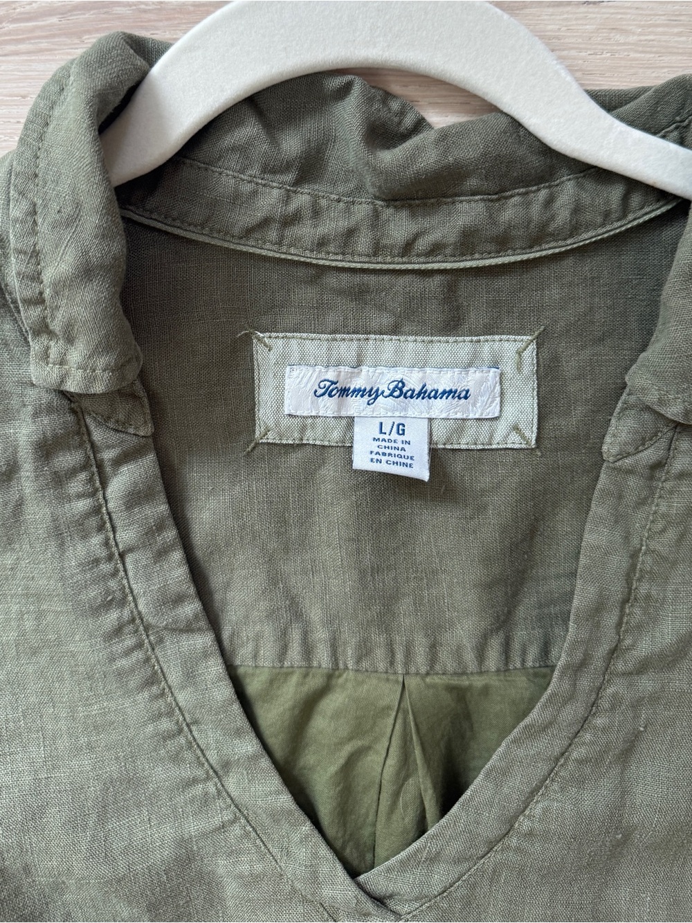 Tommy Bahama casual V-Neck Tunic Shift dress - Olive Green - Picture 2 of 3